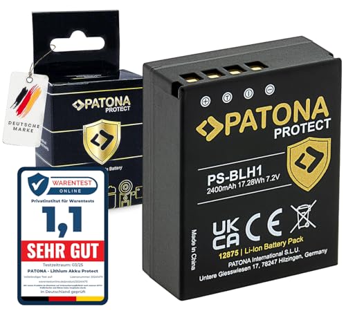 PATONA V1 Protect BLH-1 PS-BLH-1 Akku (2400 mAh) mit NTC-Sensor und V1 Gehäuse - Intelligentes Akkusystem - neueste Generation von PATONA