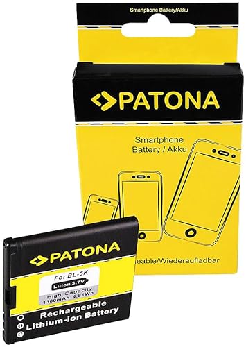 Patona Zubehör zu Ersatz-Li-Ion-Akku BL-5K für POI Pilot Connected, 1.300 mAh, 3,7 V (SIM Karten) von PATONA