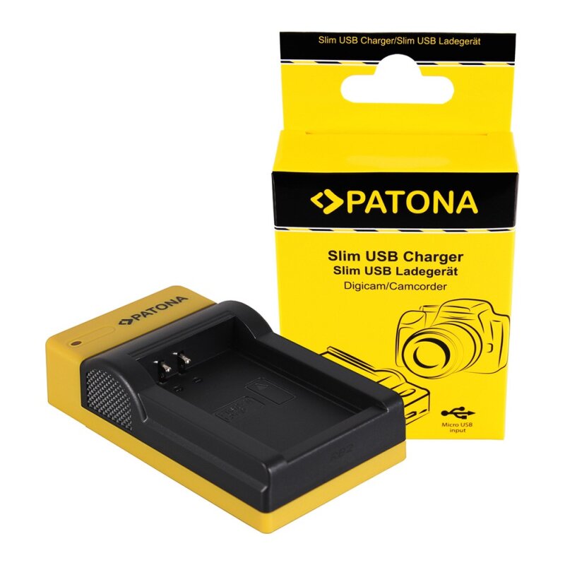 Slim Micro-USB Ladegerät f. Canon LP-E12 EOS M von PATONA