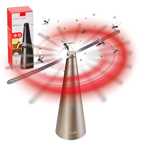 PATTLER® Fliegenwedler - Gold | Fliegen Abwehr für den Tisch | Insektenschutz Draußen und Innen | Terrasse und Garten - Fliegen, Mücken und Wespen dauerhaft vertreiben - 1 Stück von PATTLER