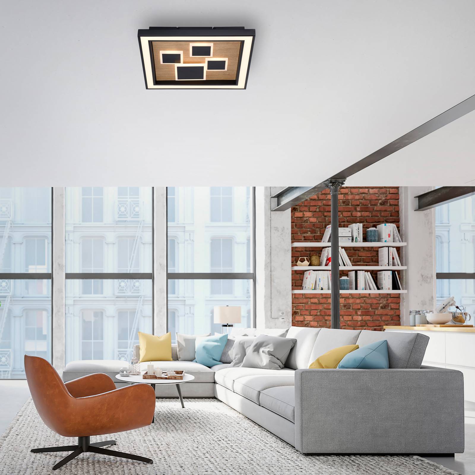 Paul Neuhaus LED-Deckenlampe Eliza, Eiche geölt, 48 x 48 cm Paul Neuhaus LED-Deckenlampe Eliza, Eiche geölt, 48 x 48 cm von PAUL NEUHAUS