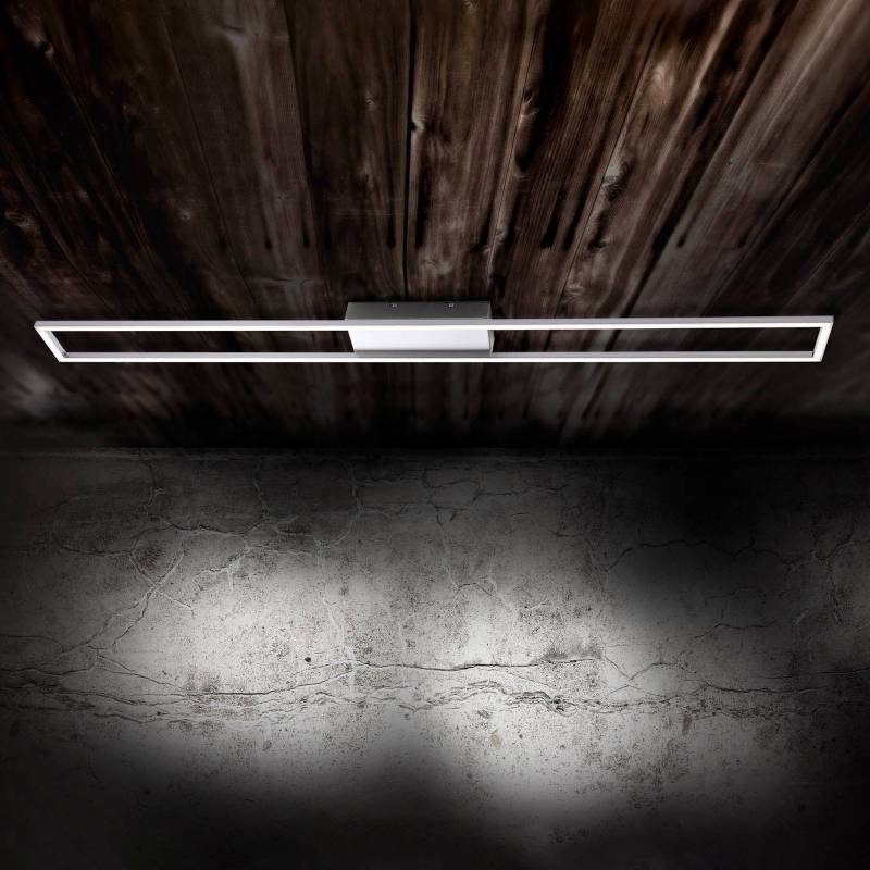 Paul Neuhaus LED-Deckenlampe Inigo, stahlfarben, 110 cm lang von PAUL NEUHAUS