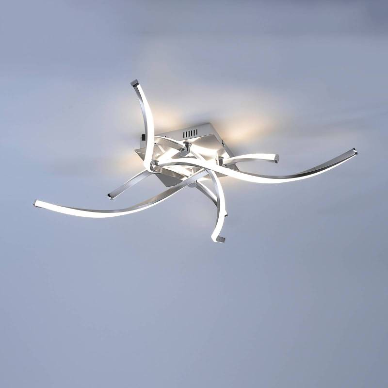 Paul Neuhaus LED-Deckenlampe Polina, 4-flg., silber, dimmbar von PAUL NEUHAUS