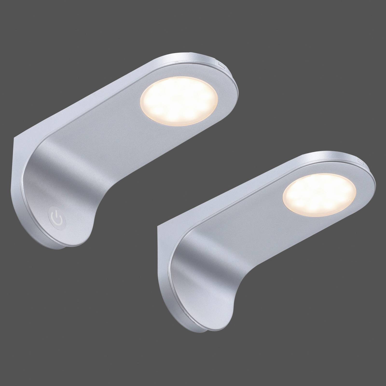 LED-Unterbaulampe Amon, silber, 15 cm lang, 2er-Set, dimmbar LED-Unterbaulampe Amon, silber, 15 cm lang, 2er-Set, dimmbar von PAUL NEUHAUS