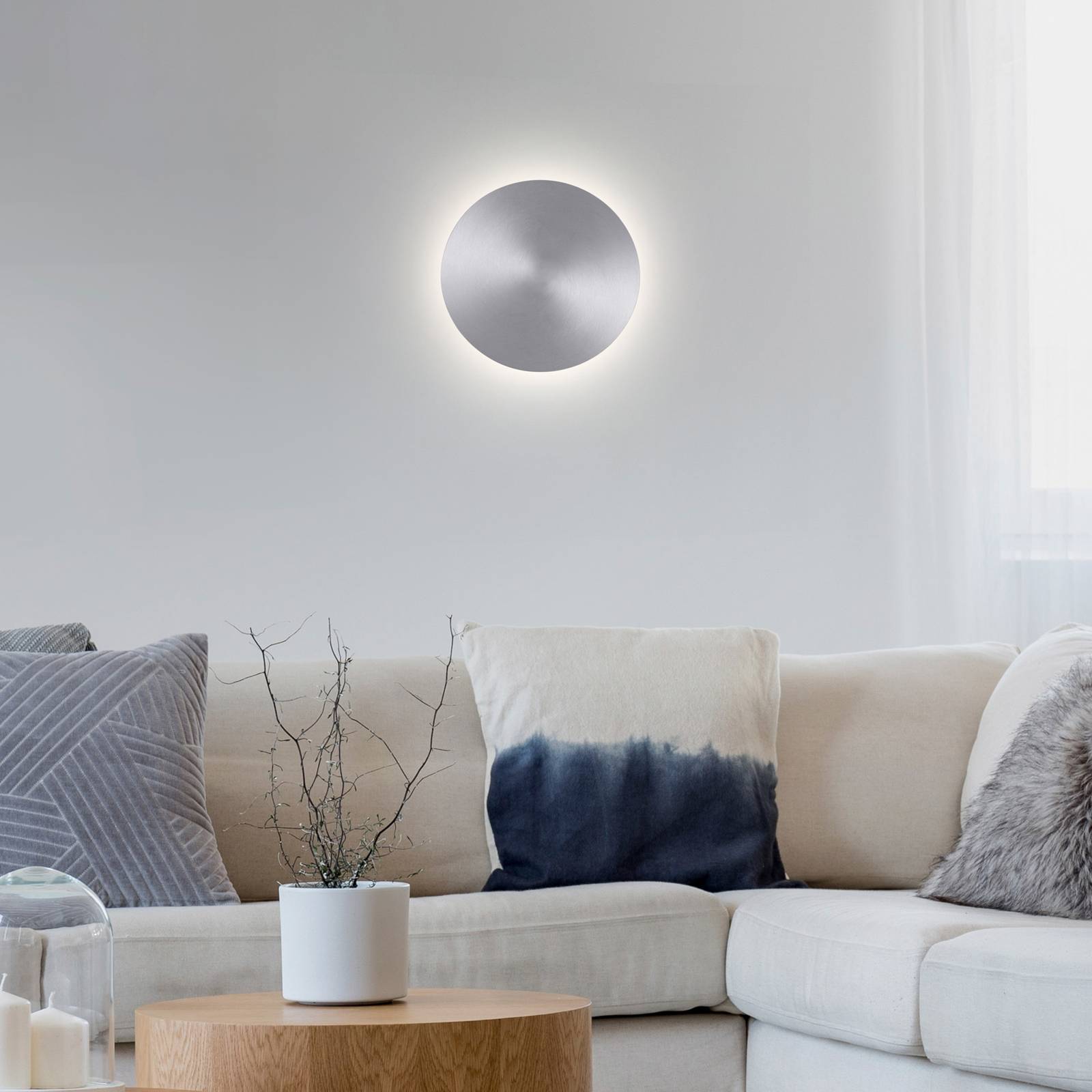 LED-Wandleuchte Akku Puntua Ø 18 cm aluminium LED-Wandleuchte Akku Puntua Ø 18 cm aluminium von PAUL NEUHAUS