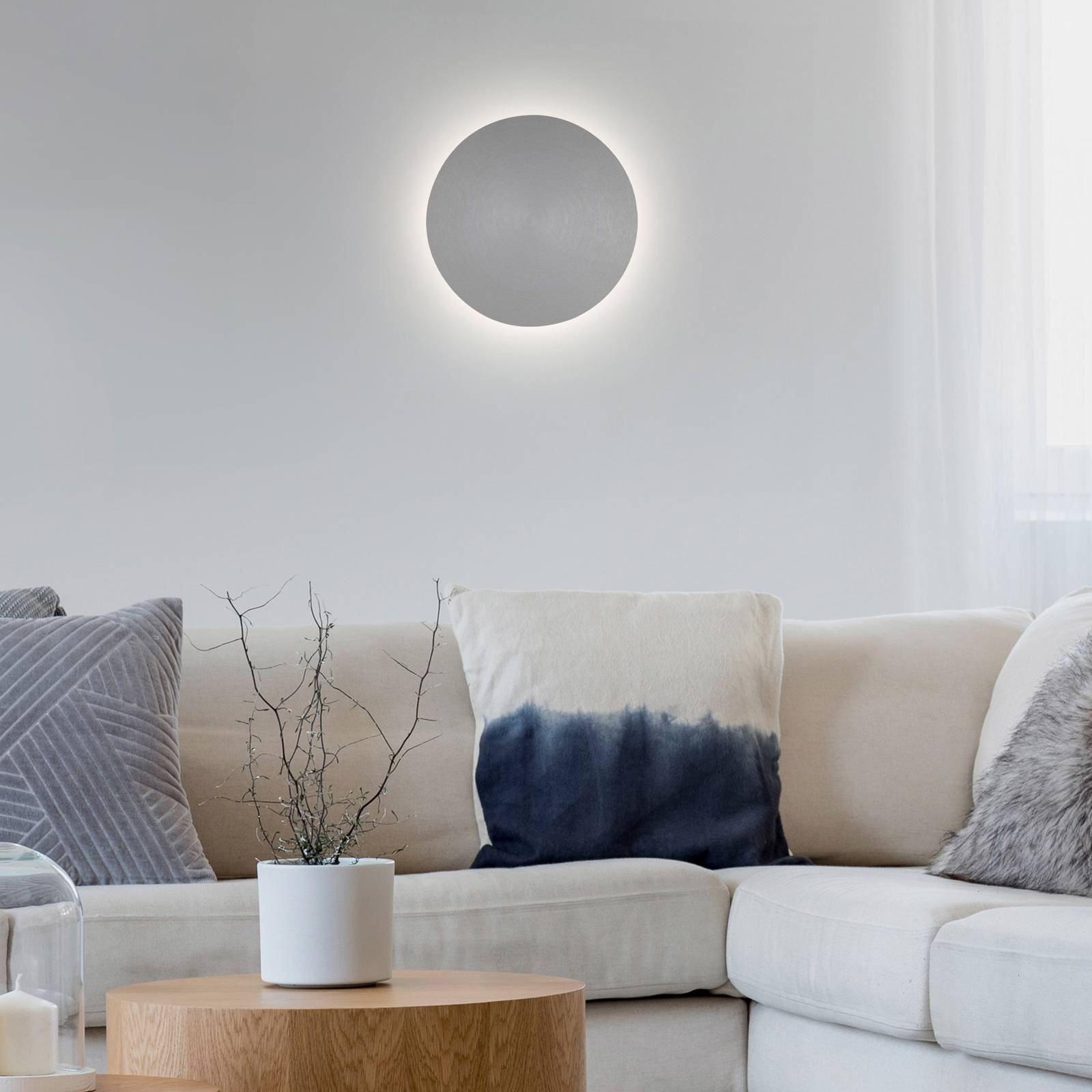 LED-Wandleuchte Akku Puntua Ø 18 cm grau LED-Wandleuchte Akku Puntua Ø 18 cm grau von PAUL NEUHAUS