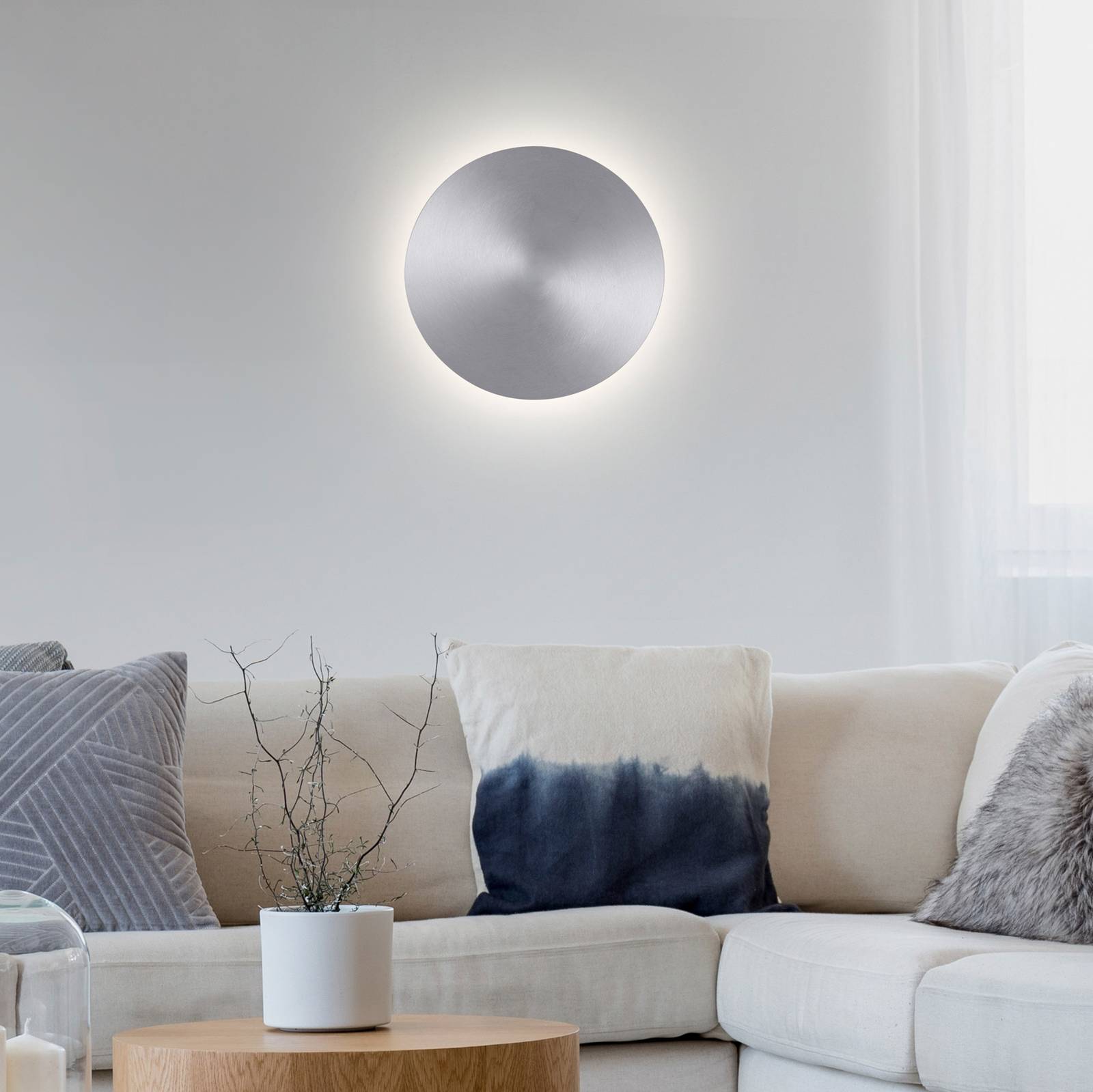 LED-Wandleuchte Akku Puntua Ø 25 cm aluminium LED-Wandleuchte Akku Puntua Ø 25 cm aluminium von PAUL NEUHAUS