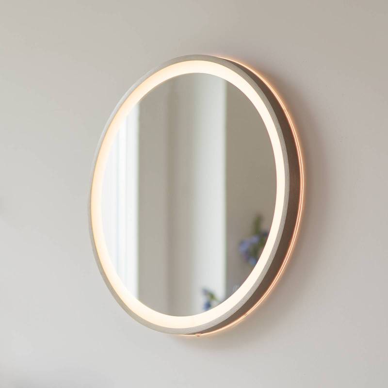 LED-Wandspiegel VIDRO, bronze, Ø 46 cm, Powerbank, Schalter von PAUL NEUHAUS
