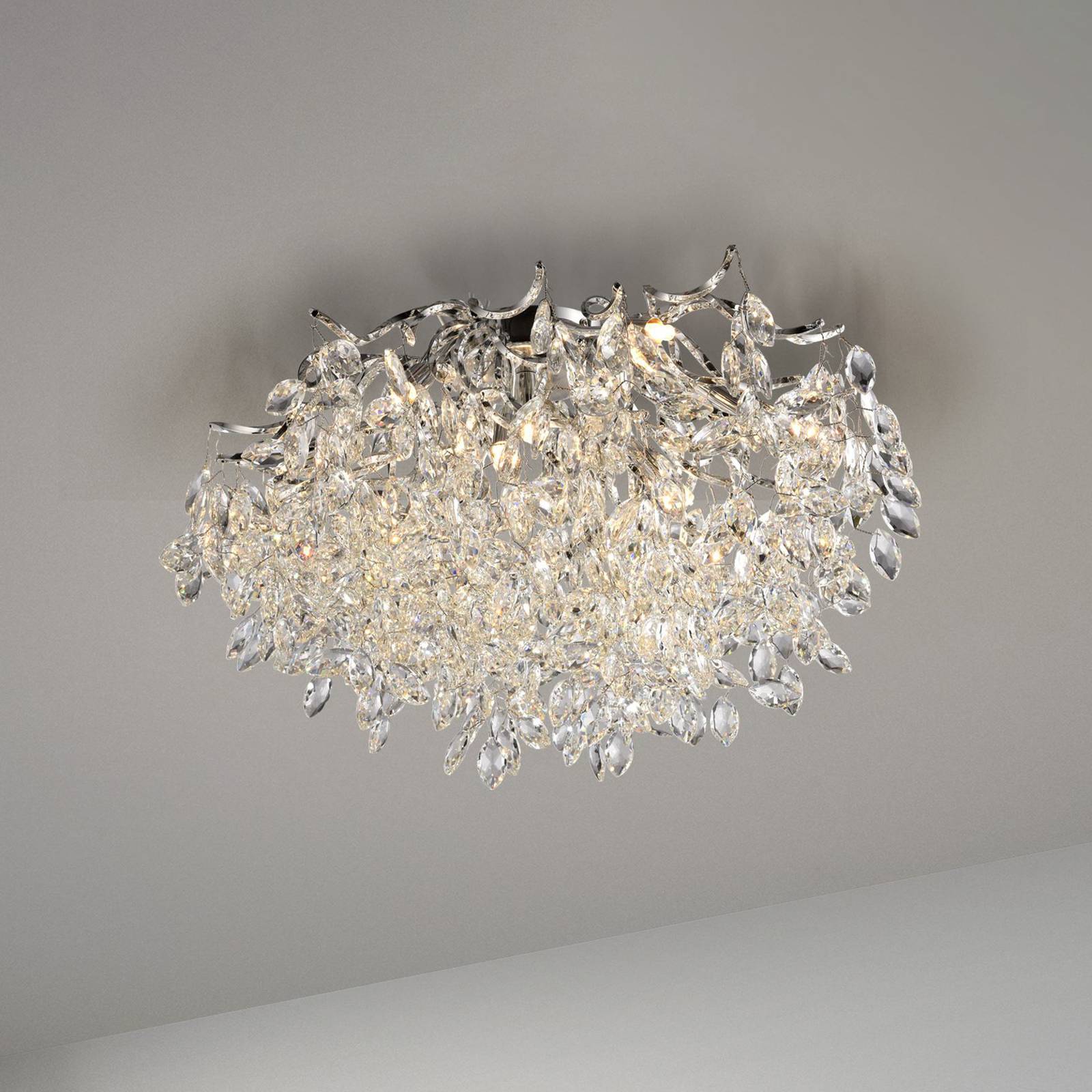 Paul Neuhaus Deckenleuchte Ricicle, Kristallbehang, Ø 60 cm Paul Neuhaus Deckenleuchte Ricicle, Kristallbehang, Ø 60 cm von PAUL NEUHAUS