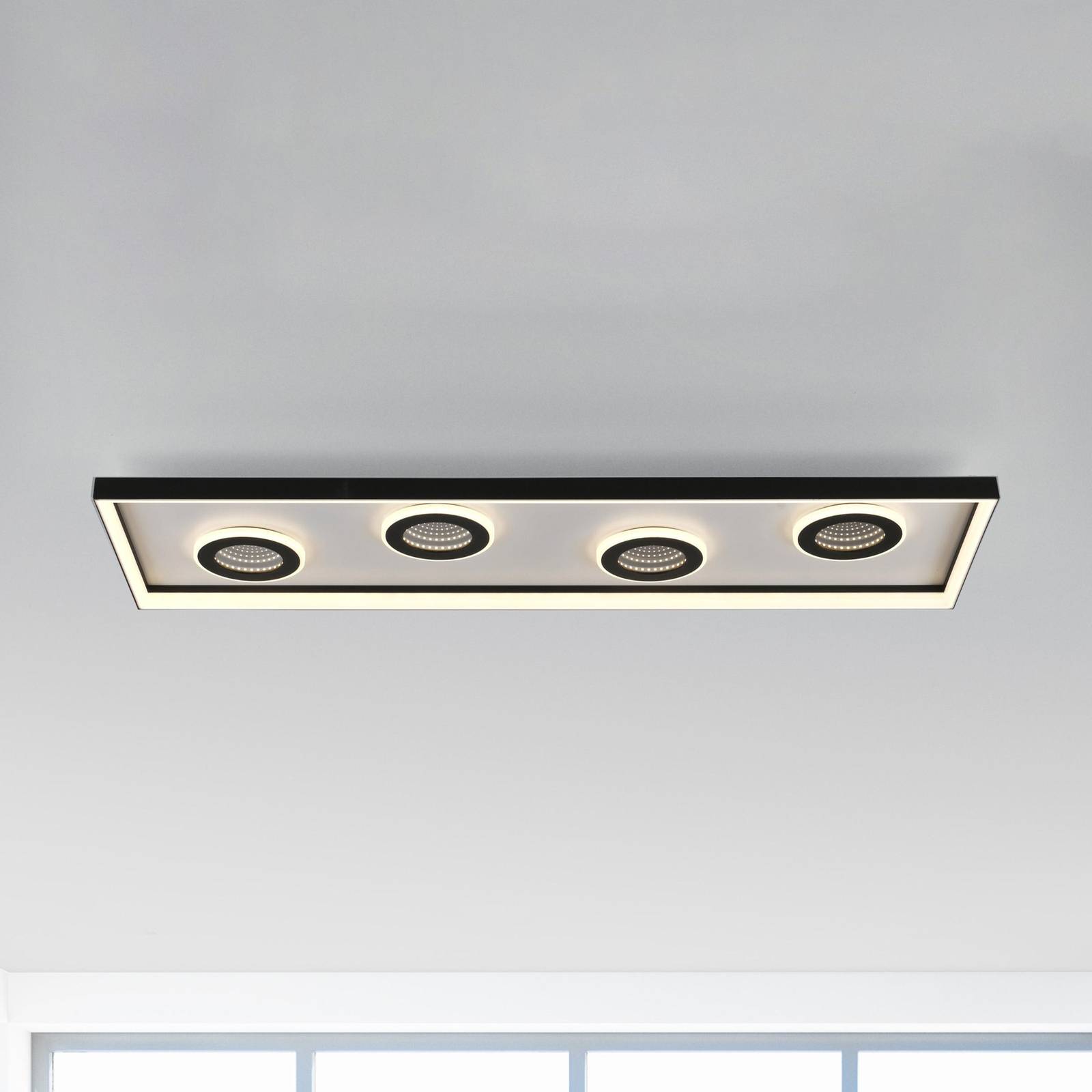Paul Neuhaus LED-Deckenlampe Dune, 100cm, schwarz, CCT, dim. Paul Neuhaus LED-Deckenlampe Dune, 100cm, schwarz, CCT, dim. von PAUL NEUHAUS