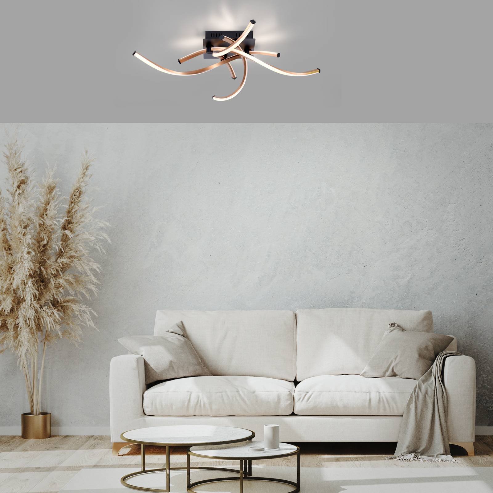 Paul Neuhaus LED-Deckenlampe Polina, 4-flg., gold, dimmbar Paul Neuhaus LED-Deckenlampe Polina, 4-flg., gold, dimmbar von PAUL NEUHAUS