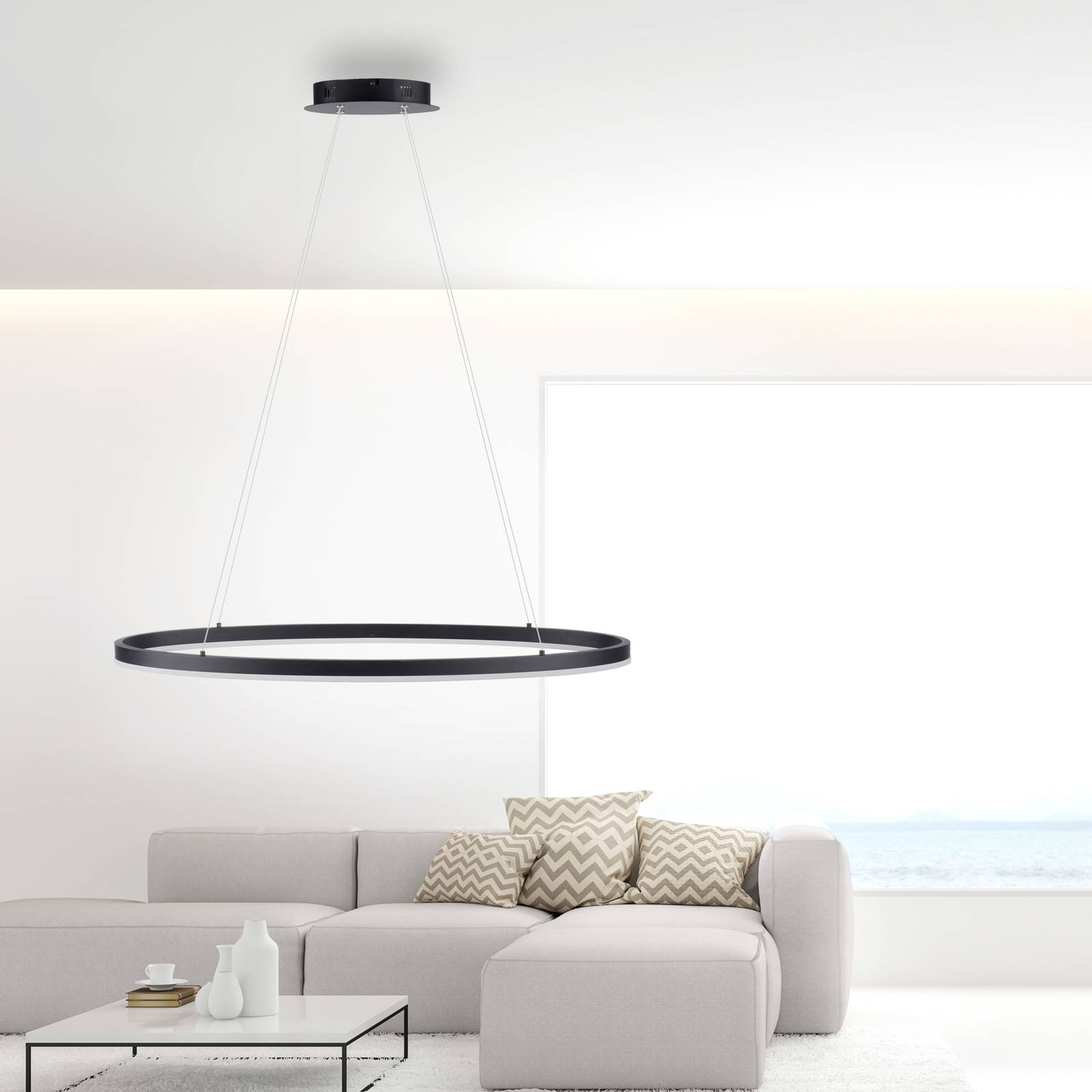 Paul Neuhaus Titus LED-Hängeleuchte, oval 80x39cm Paul Neuhaus Titus LED-Hängeleuchte, oval 80x39cm von PAUL NEUHAUS