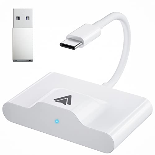 Android Auto Wireless Adapter, Wireless Android Auto für Autoradio mit OEM Werksverkabelte AA, Plug & Play, Konvertieren Wired Android Auto zu Wireless, Android Auto Dongle Kompatibel 98% der Autos von PAUNEZUEL