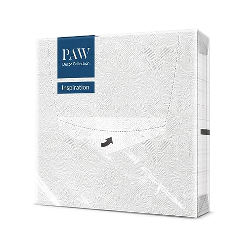 PAW - Servietten 3-lagig (33 x 33 cm) I 20 Stück I Perfekt für Geburtstage, Partys, Hochzeiten, Kommunion und Feiern I Papierservietten Bunt - Besondere Anlässe, Ornamente I Inspiration Classic von PAW Decor Collection