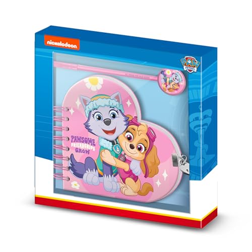 Paw Patrol Friendship-Herz Tagebuch + Stift, Rosa Paw Patrol Friendship-Herz Tagebuch + Stift, Rosa von Paw Patrol
