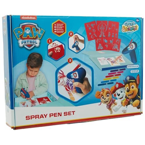 Paw Patrol - Sprühstift-Set Batterie - Airbrush für Kinder - Malset mit Buntstiften und Malvorlagen von PAW PATROL