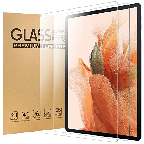 PAWHITS 2 Stück Displayschutzfolie für Sumsung Galaxy Tab S7 FE 2021/S7 Plus 12,4 Zoll 9H Härte Tempered Glass Film Bubble Free Scratch Resistant für Galaxy Tab S7 FE 2021/S7 +/S7 Plus 12,4 Zoll von PAWHITS