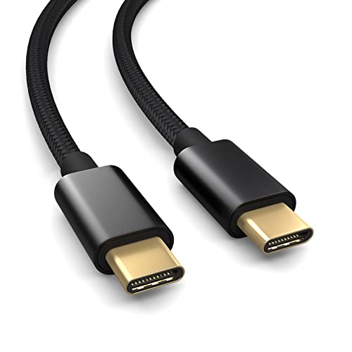 PAXO 1m USB C auf USB C Kabel, 10 Gbps Datenübertragung, USB 3.2 Gen2x1, USB Typ C Ladekabel und Datenkabel, schwarz von PAXO