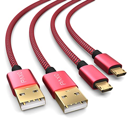 2x PS4 Controller Ladekabel, 4m Kabel für Playstation 4, Sony PS4, PS4 Slim, Microsoft Xbox One Controllers, Micro USB Ladekabel, rot-schwarz 2x PS4 Controller Ladekabel, 4m Kabel für Playstation 4, Sony PS4, PS4 Slim, Microsoft Xbox One Controllers, Micro USB Ladekabel, rot-schwarz von PAXO