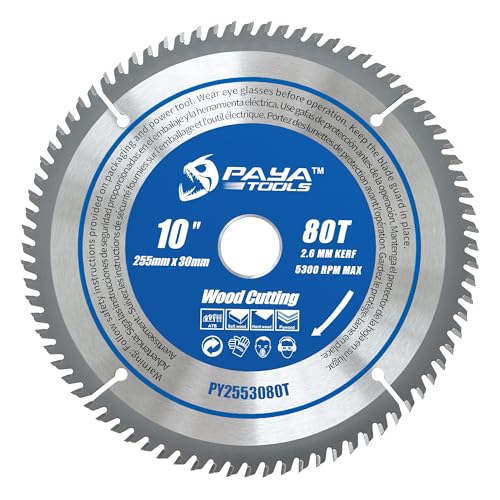 PAYA TCT Kreissägeblatt Ø 255 mm x 30 mm 80 Zähne Kreissäge Zubehör Sägen Heimwerken Schneiden Brennholz Für Paletten, Holz mit Nägeln etc. PY2553080T PAYA TCT Kreissägeblatt Ø 255 mm x 30 mm 80 Zähne Kreissäge Zubehör Sägen Heimwerken Schneiden Brennholz Für Paletten, Holz mit Nägeln etc. PY2553080T von PAYA TOOLS