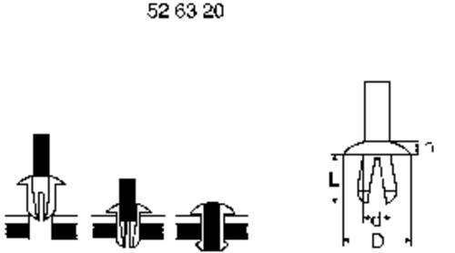 PB Fastener 331-7006-000 Spreizniete Loch-Ø 5mm Natur von PB Fastener