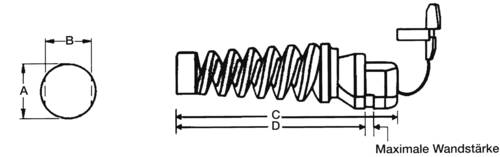 PB Fastener H-1611 Zugentlastung Klemm-Ø (max.) 10.9mm Plattenstärke (max.) 3.2mm Polyamid Schwarz von PB Fastener