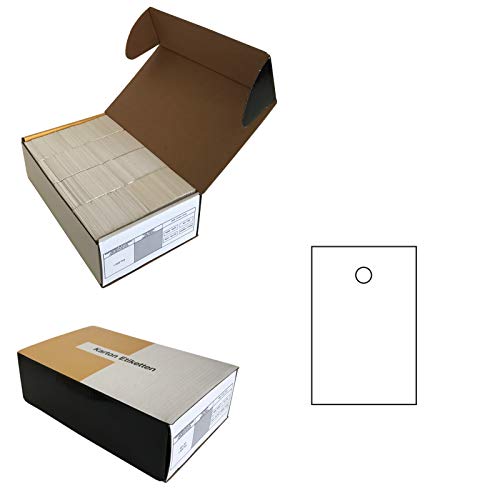 1.000 Kartonetiketten weiß 250 g/m² einzeln geschnitten | PB-Onlinehandel (20x30mm) von PB-Onlinehandel