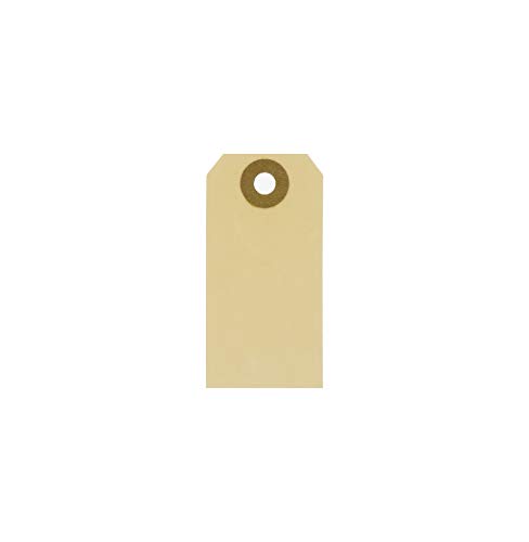 1.000 Manila-Etiketten Kartonetiketten einzeln ohne Faden beige-braun | PB-Onlinehandel (80x40mm) von PB-Onlinehandel