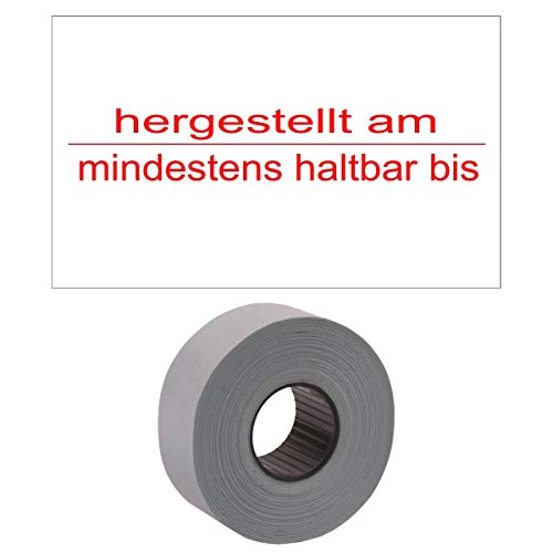 1.100 Etiketten rechteckig 26x16mm weiß "hergestellt am/mindestens haltbar bis" permanent (1 Rolle) | PB-Onlinehandel von PB-Onlinehandel