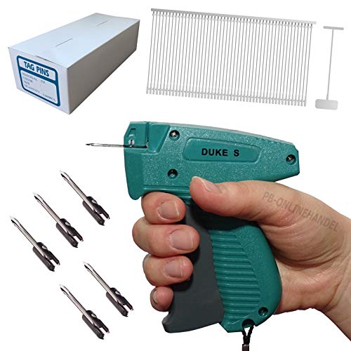 Etikettierpistole DUKE S [SET 5] Standard Mark II | Tag Gun Etikettiergerät + 5.000 Heftfäden + 5 Ersatznadeln Anheftgerät Heftpistole Standard Mark 2 (65mm) von PB-Onlinehandel