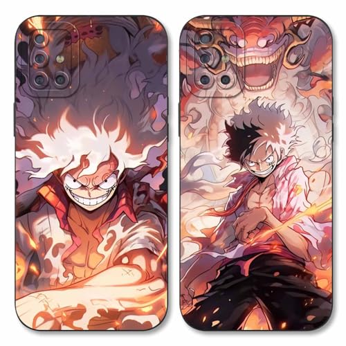 2 Stück Handyhülle für Samsung Galaxy A51 4G/M40S Hülle 6.5'' Anime One Piece Luffy Zoro Gear 5 Sun God Nika Muster Design Manga Case Kameraschutz Schutzhülle TPU Silikon Weich Ultra Dünn Schwarz3 2 Stück Handyhülle für Samsung Galaxy A51 4G/M40S Hülle 6.5'' Anime One Piece Luffy Zoro Gear 5 Sun God Nika Muster Design Manga Case Kameraschutz Schutzhülle TPU Silikon Weich Ultra Dünn Schwarz3 von PBNDJVG