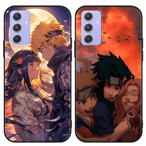 2 Stück Handyhülle für Samsung Galaxy A54 5G Hülle 6.4 Zoll Anime Naruto Uchiha Sasuke Hinata Manga Muster Design Junge Case All Inklusiv Linsen Schutzhülle TPU Silikon Weich Ultra Dünn Cover, 04 von PBNDJVG