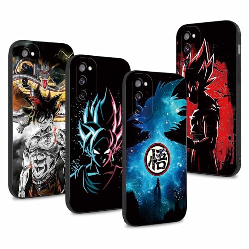 PBNDJVG 4 Stück Handyhülle für Samsung S20 FE 4G 5G/S20 Lite/S20 FE 6.5'' Anime Manga Muster Design Junge Case All Inklusiv Linsen Schutzhülle TPU Weich Ultra Dünn Cover, 02 von PBNDJVG