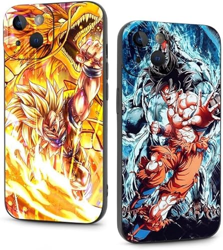 Handyhülle 2 Stück für Samsung Galaxy S25+ 5G Hülle 6.7'' Anime Dragonball Z Super Z DBZ Son Goku Manga Mode Muster Design Case All Inklusiv Linsen Schutzhülle Stoßfest TPU Weich Ultra Dünn Cover,07 von PBNDJVG