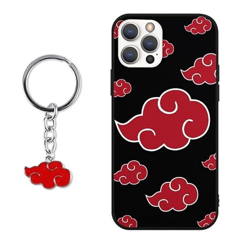 Handyhülle für Apple iPhone 12/iPhone 12 pro Hülle 6.1 Zoll, Anime Naruto Akatsuki Mit Schlüsselbund Muster Design Manga Case Cartoons Schutzhülle TPU Silikon Charmant Für Jungen Frau Karikatur, 01 von PBNDJVG