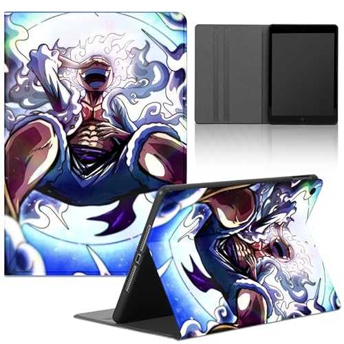 Hülle für Samsung Galaxy Tab S6 Lite 2022 10.4'', Tablet Anime One Piece Luffy Gear 5 Nika Junge Ultra Dünn Leicht Schutzhülle Cover PU Leder Flip Multi-Winkel Verstellbar Ständer Tablet Folio von PBNDJVG