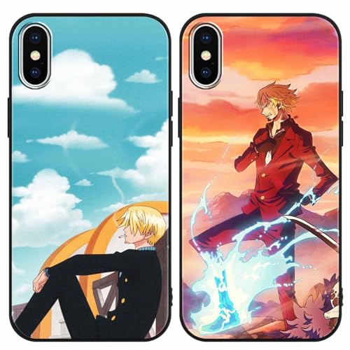 PBNDJVG 2 Stück Handyhülle für Apple iPhone X/XS Hülle 5.8 Zoll, Anime One Piece Sanji mit Motiv Designs Manga Case Schutz Schutzhülle Stoßfest TPU Weich Ultra Dünn Cover -Schwarz11 PBNDJVG 2 Stück Handyhülle für Apple iPhone X/XS Hülle 5.8 Zoll, Anime One Piece Sanji mit Motiv Designs Manga Case Schutz Schutzhülle Stoßfest TPU Weich Ultra Dünn Cover -Schwarz11 von PBNDJVG