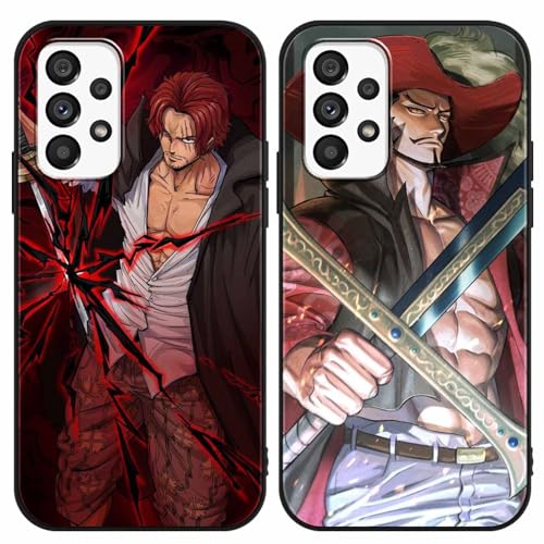 PBNDJVG 2 Stück Handyhülle für Samsung Galaxy A53 5G Hülle 6.5 Zoll, Anime One Piece Shanks mit Motiv Designs Manga Case Schutz Schutzhülle Stoßfest TPU Weich Ultra Dünn Cover -Schwarz12 PBNDJVG 2 Stück Handyhülle für Samsung Galaxy A53 5G Hülle 6.5 Zoll, Anime One Piece Shanks mit Motiv Designs Manga Case Schutz Schutzhülle Stoßfest TPU Weich Ultra Dünn Cover -Schwarz12 von PBNDJVG