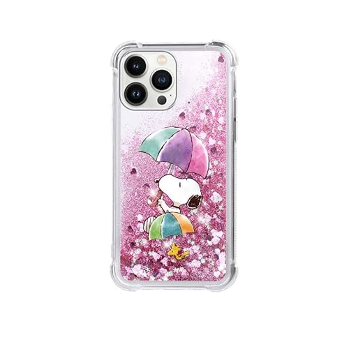 PBNDJVG Glitzer Handyhülle für Apple iPhone 11 6,1" Hülle, Glitter Flüssig Treibsand Case Durchsichtig Silikon Schutzhülle mit Snoopy Aesthetic Design Cover für iPhone 11, Cute2 von PBNDJVG