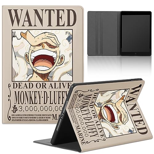 PBNDJVG Tablet Hülle für Apple iPad Pro(2021/2020/2018) 12.9 Zoll, Anime One Piece Luffy Zoro Gear 5 Nika Junge Schutzhülle, Cover PU Leder Flip Multi-Winkel Verstellbar Ständer Tablet Folio von PBNDJVG