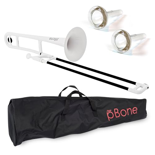 pBone Kunststoff Posaune weiß mit Tasche und Mundstück pBone Kunststoff Posaune weiß mit Tasche und Mundstück von PBONE