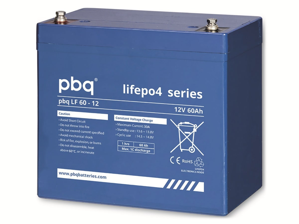 PBQ LiFePO4-Akku, LF60-12, 12,8V/62000mAh von PBQ