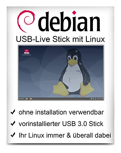 Linux Debian mit 64 Bit - Live Version - bootfähig - Betriebssystem von PC Billiger