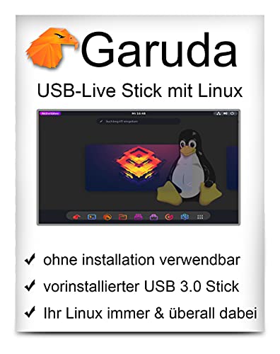 Linux Garuda mit 64 Bit - Live Version - bootfähig - Betriebssystem von PC Billiger