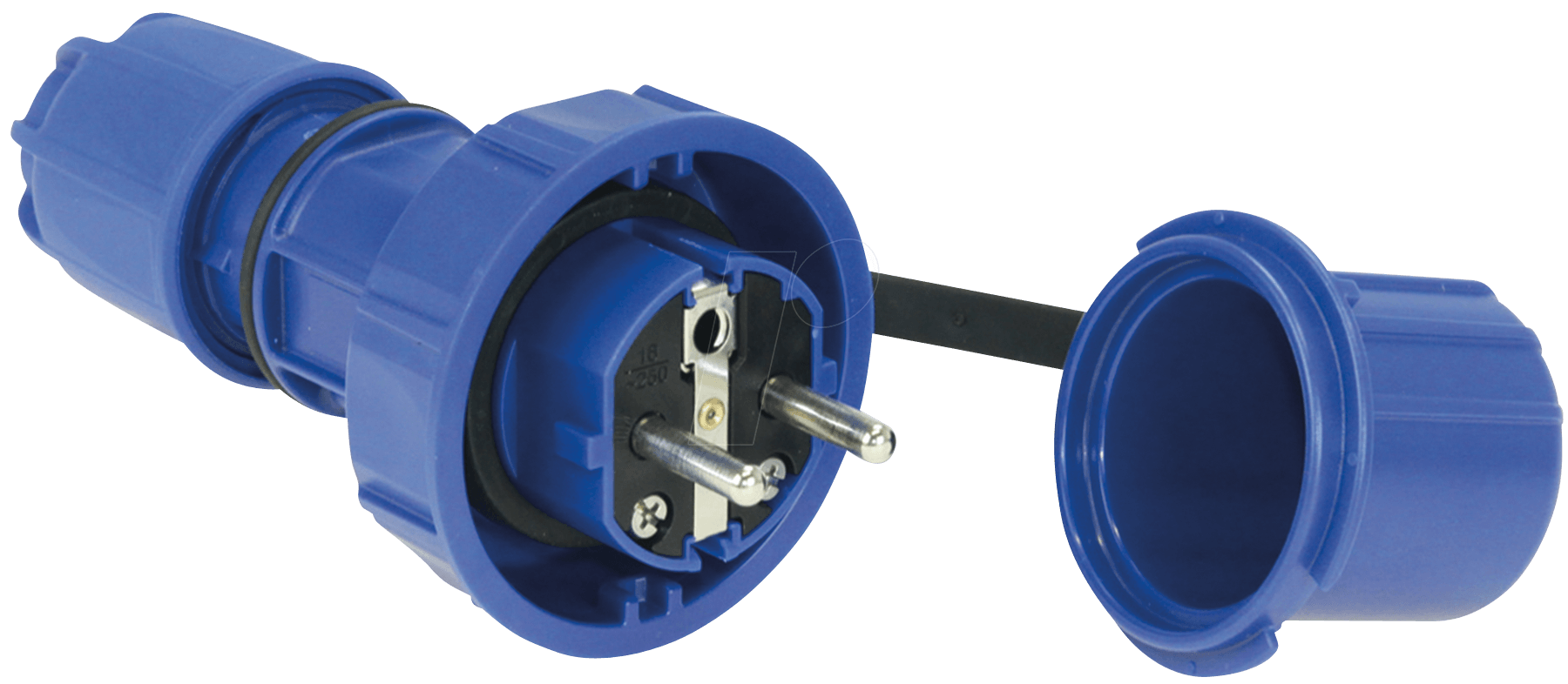 PCE 20051-B - Schutzkontaktstecker Typ EF - CEE 7/7, IP66/68, blau PCE 20051-B - Schutzkontaktstecker Typ EF - CEE 7/7, IP66/68, blau von PC ELECTRIC