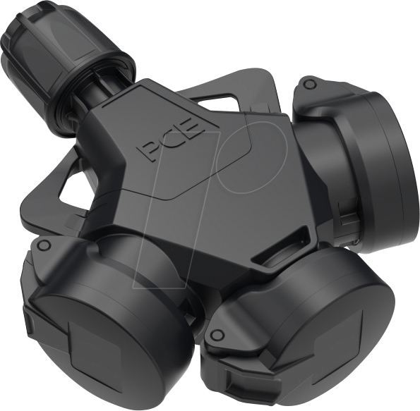 PCE 253822-SS - Schutzkontaktsteckdose Typ F - CEE 7/3, IP44, schwarz von PC ELECTRIC