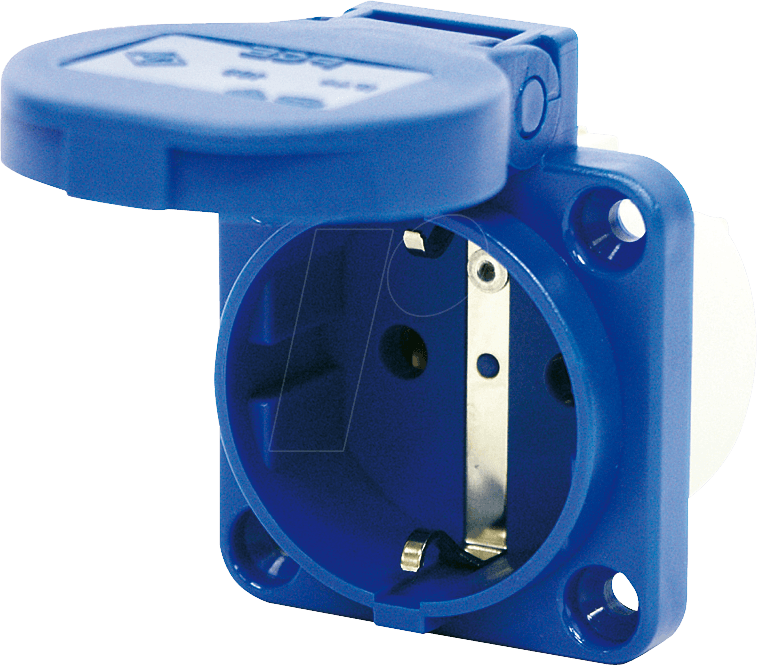 SK 105-B - Schutzkontakt Anbausteckdose m. Deckel von PC ELECTRIC