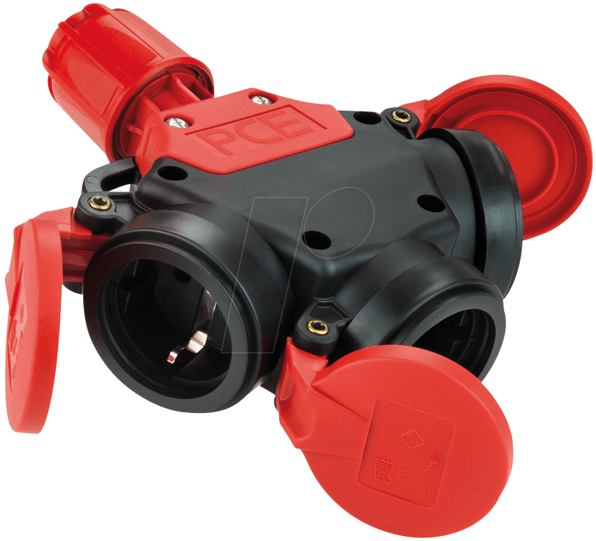 TAUR 253622-S - Schutzkontaktsteckdose Typ F - CEE 7/3, IP44, schwarz / rot TAUR 253622-S - Schutzkontaktsteckdose Typ F - CEE 7/3, IP44, schwarz / rot von PC ELECTRIC