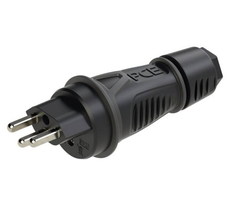 PC Electric PC Electric 0323-ss Schutzkontaktstecker PA6, TPE 250 V Schwarz IP55 Steckernetzteil von PC Electric