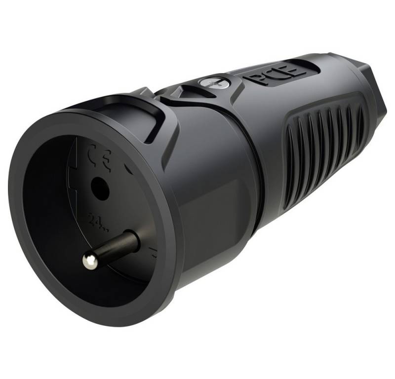 PC Electric PC Electric 2410-ss Schutzkontaktkupplung Gummi 250 V Schwarz IP20 Steckernetzteil von PC Electric